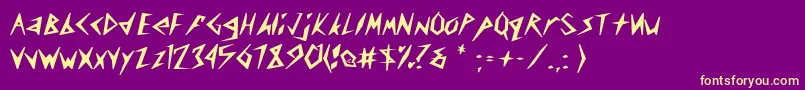 CuneifontLightBold Font – Yellow Fonts on Purple Background