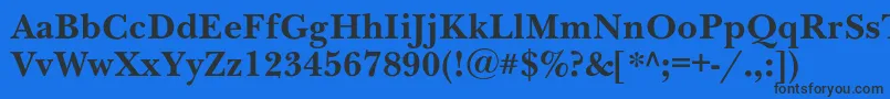 NewbaskervillecBold Font – Black Fonts on Blue Background