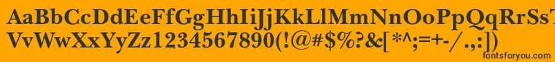 NewbaskervillecBold Font – Black Fonts on Orange Background