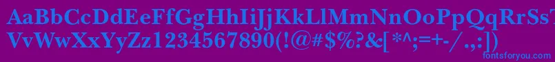 NewbaskervillecBold Font – Blue Fonts on Purple Background