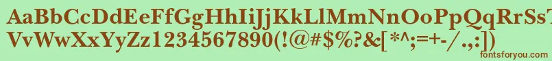 NewbaskervillecBold Font – Brown Fonts on Green Background