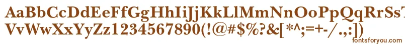 NewbaskervillecBold-fontti – ruskeat fontit valkoisella taustalla
