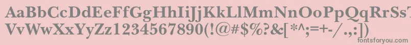 NewbaskervillecBold Font – Gray Fonts on Pink Background