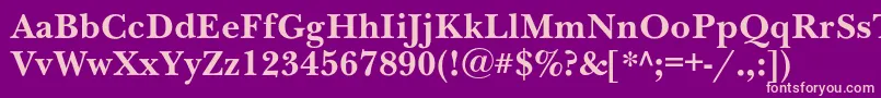 NewbaskervillecBold Font – Pink Fonts on Purple Background