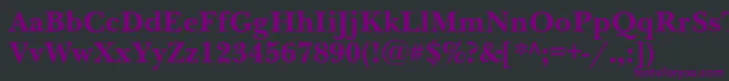 NewbaskervillecBold Font – Purple Fonts on Black Background
