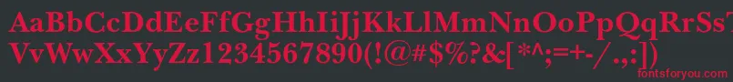 NewbaskervillecBold Font – Red Fonts on Black Background