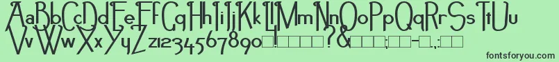 NoirEtBlancBold Font – Black Fonts on Green Background