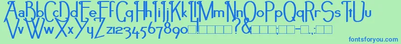 NoirEtBlancBold Font – Blue Fonts on Green Background