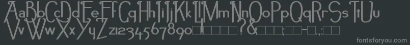 NoirEtBlancBold-Schriftart – Graue Schriften auf schwarzem Hintergrund