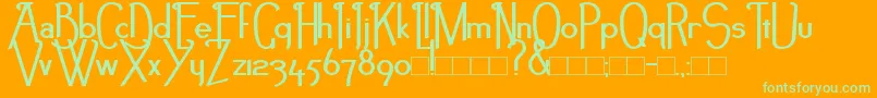 NoirEtBlancBold-Schriftart – Grüne Schriften auf orangefarbenem Hintergrund