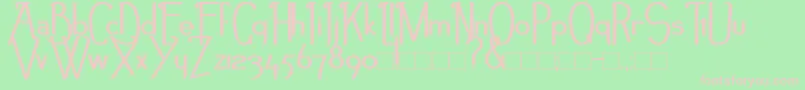 NoirEtBlancBold-Schriftart – Rosa Schriften auf grünem Hintergrund