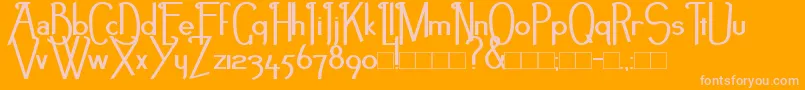 NoirEtBlancBold-Schriftart – Rosa Schriften auf orangefarbenem Hintergrund