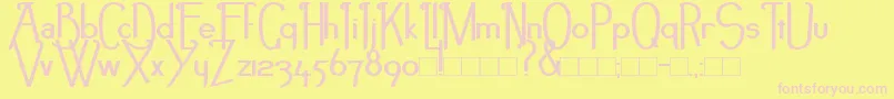 NoirEtBlancBold Font – Pink Fonts on Yellow Background
