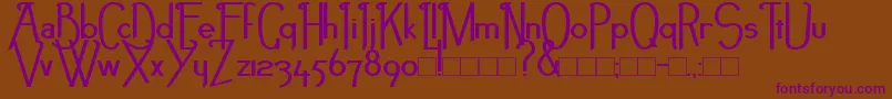 NoirEtBlancBold Font – Purple Fonts on Brown Background