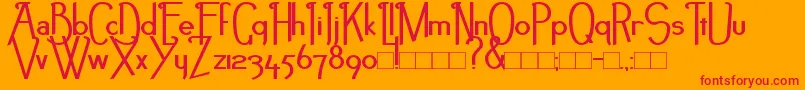 フォントNoirEtBlancBold – オレンジの背景に赤い文字