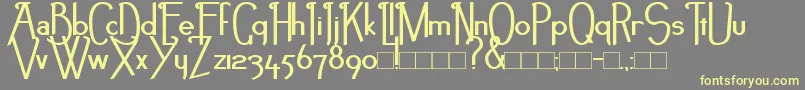 NoirEtBlancBold-Schriftart – Gelbe Schriften auf grauem Hintergrund