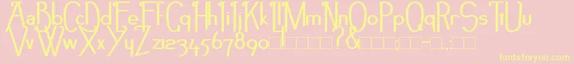 NoirEtBlancBold-Schriftart – Gelbe Schriften auf rosa Hintergrund