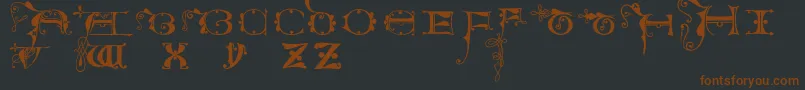 Solitaire Font – Brown Fonts on Black Background