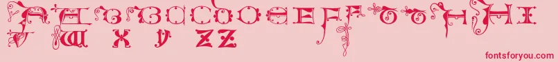 Solitaire Font – Red Fonts on Pink Background