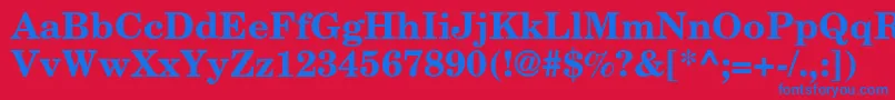 AgnewhandbookcBold Font – Blue Fonts on Red Background