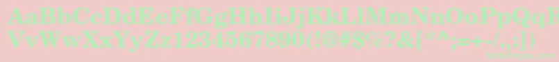 AgnewhandbookcBold Font – Green Fonts on Pink Background