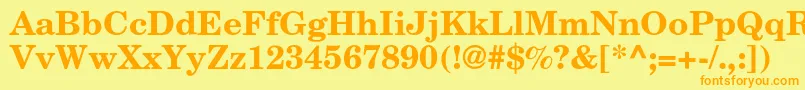 AgnewhandbookcBold Font – Orange Fonts on Yellow Background