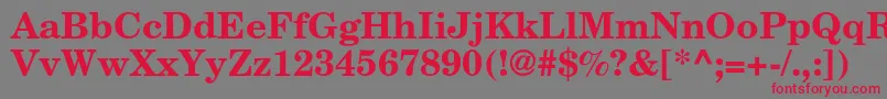 AgnewhandbookcBold Font – Red Fonts on Gray Background