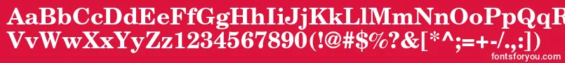 AgnewhandbookcBold Font – White Fonts on Red Background