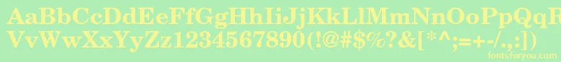 AgnewhandbookcBold Font – Yellow Fonts on Green Background