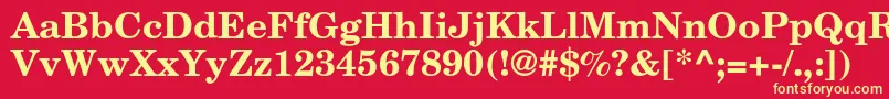 AgnewhandbookcBold Font – Yellow Fonts on Red Background