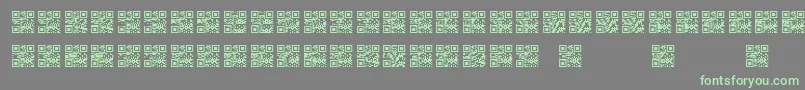 Шрифт ScanmeQrBc – зелёные шрифты на сером фоне