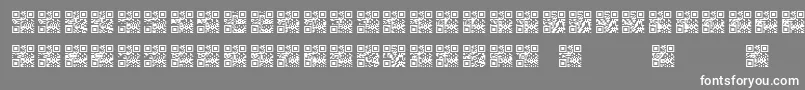 フォントScanmeQrBc – 灰色の背景に白い文字