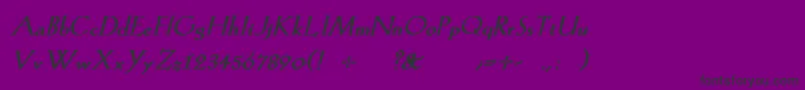 KochromanBoldItalic Font – Black Fonts on Purple Background