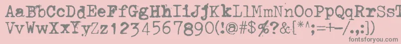 ThroughTheNight-Schriftart – Graue Schriften auf rosa Hintergrund