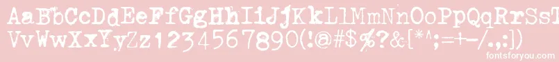 ThroughTheNight Font – White Fonts on Pink Background