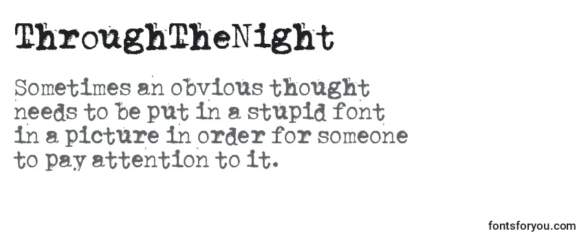 ThroughTheNight Font