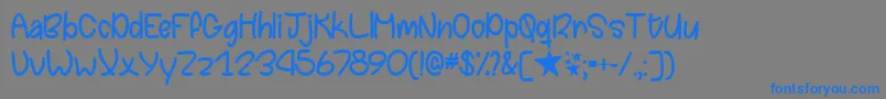 フォントChasingStarsTtf – 灰色の背景に青い文字