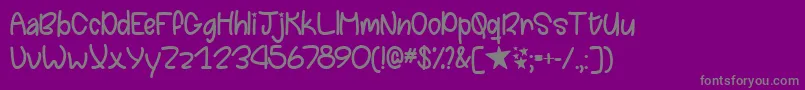 ChasingStarsTtf-fontti – harmaat kirjasimet violetilla taustalla