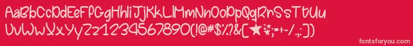 ChasingStarsTtf Font – Pink Fonts on Red Background