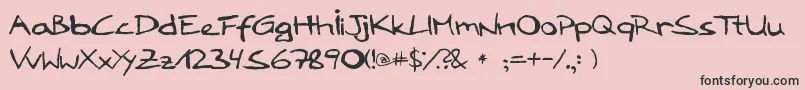 Loddyfont Font – Black Fonts on Pink Background