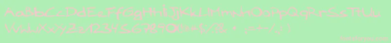 Loddyfont Font – Pink Fonts on Green Background