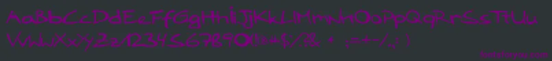 Шрифт Loddyfont – фиолетовые шрифты на чёрном фоне