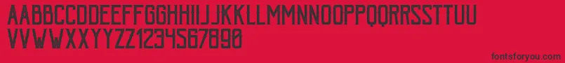 BohemPressFree Font – Black Fonts on Red Background