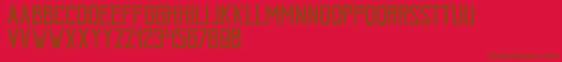BohemPressFree Font – Brown Fonts on Red Background