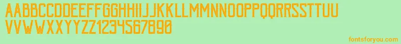 BohemPressFree Font – Orange Fonts on Green Background