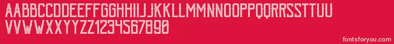 BohemPressFree Font – Pink Fonts on Red Background
