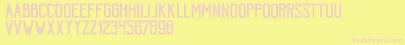 BohemPressFree Font – Pink Fonts on Yellow Background