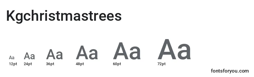 Größen der Schriftart Kgchristmastrees