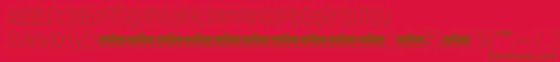 CocogooseCompressedThinTrial Font – Brown Fonts on Red Background