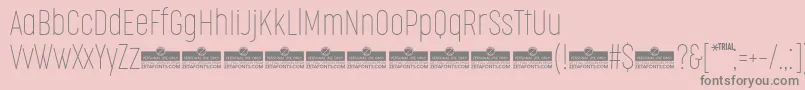 CocogooseCompressedThinTrial Font – Gray Fonts on Pink Background